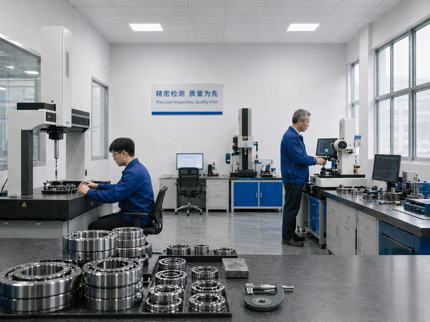 Bearing quality inspection and measurement lab